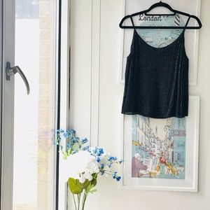 SALE!! Tahari black sequin top
